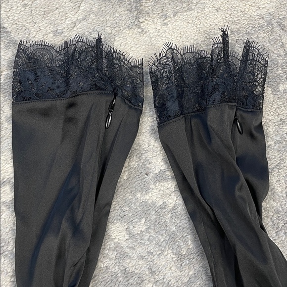 NWT For Love & Lemons Virginia Satin Lace Babydoll Strapless Dress with Gloves M - Picture 14 of 16